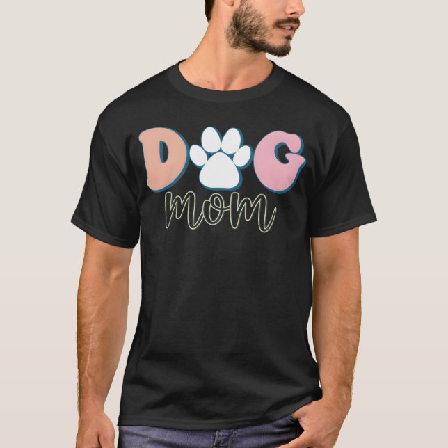 retro dog mum friend friend T-Shirt (Front)