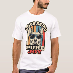 Retro Dog Shirt Funny Sunglasses Pup Engraving Des