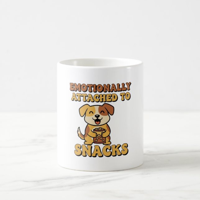 Retro Dog Snack Devotion White Mug (Center)