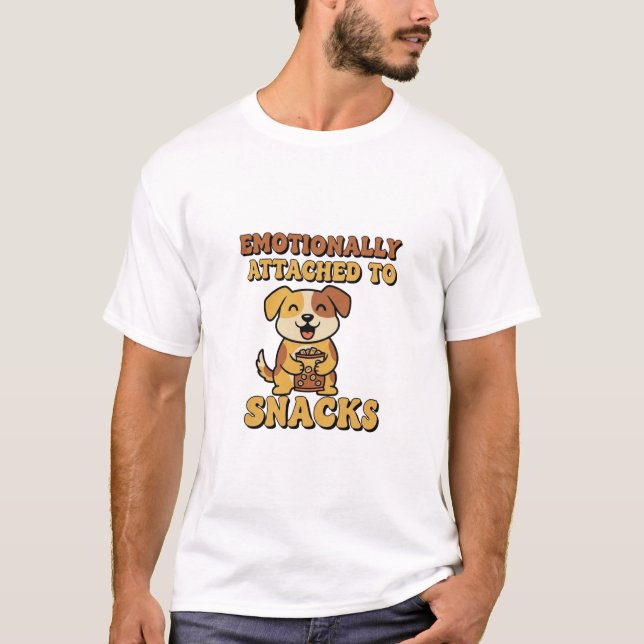 Retro Dog Snack Obsessed Men’s Graphic T-Shirt (Front)