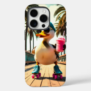 Retro Dog Sunglasses Vintage Sunset Beach  iPhone 16 Pro Case
