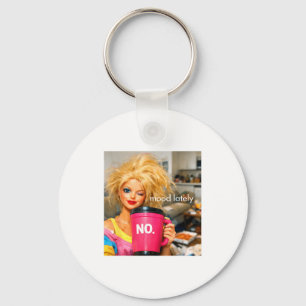 Retro doll face meme dolls plastic digusting doll key ring