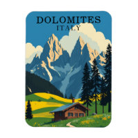 Retro Dolomites Italy Travel Souvenir