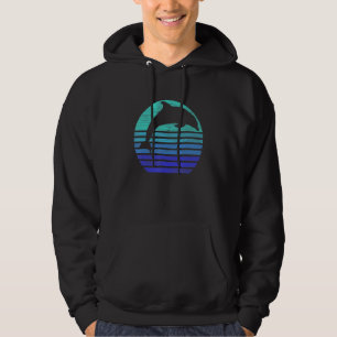 Retro Dolphin Silhouette Hoodie