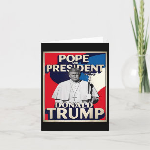 Retro Donald Trump President And Pope Catholic Vat Card