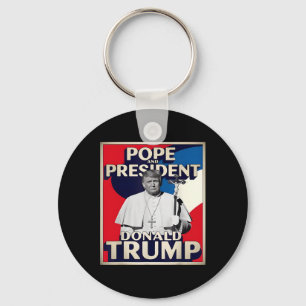 Retro Donald Trump President And Pope Catholic Vat Key Ring