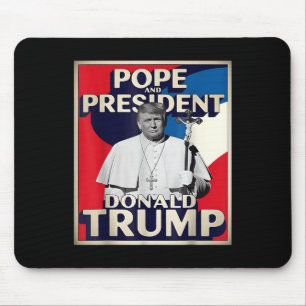Retro Donald Trump President And Pope Catholic Vat Mouse Pad