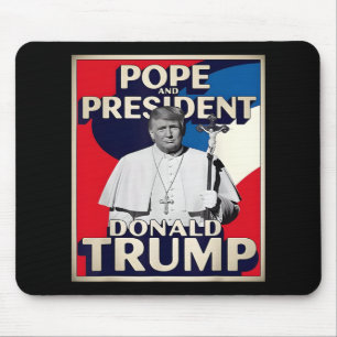 Retro Donald Trump President And Pope Catholic Vat Mouse Pad