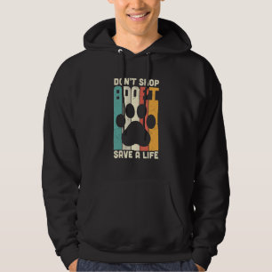 Retro Don't Shop Adopt Save A Life Rescue Cat Ki Hoodie