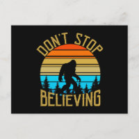 Retro Dont Stop Believing Bigfoot