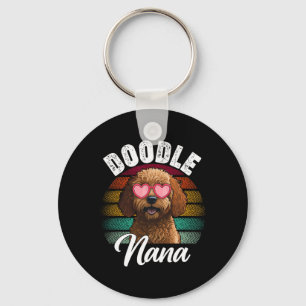Retro Doodle Nana Goldendoodle Dog Lover Mothers D Key Ring
