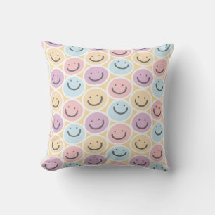 Retro Doodle Smile Emoji Cushion