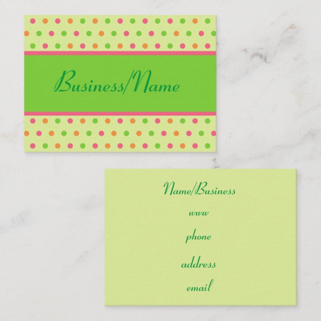 Retro Dot Business Card (Front/Back)