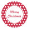 Retro Dot Red Merry Christmas Stickers