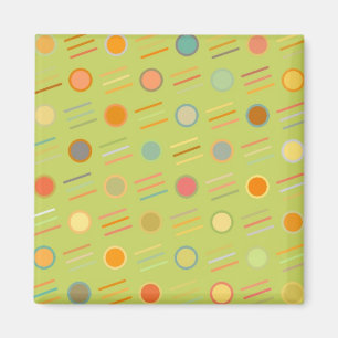 Retro Dots and Lines Magnet