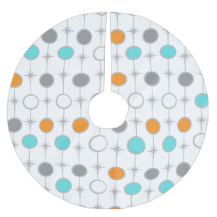 Retro Dots and Starbursts Christmas Tree Skirt