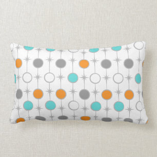 Retro Dots and Starbursts Lumbar Pillow