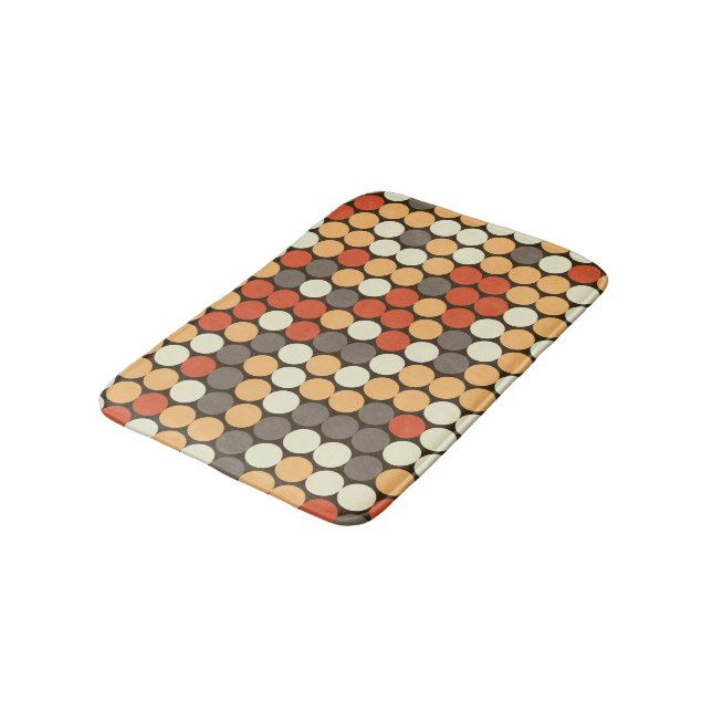 Retro dots bath mat (Angled)