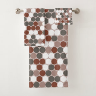 Retro dots bath towel set