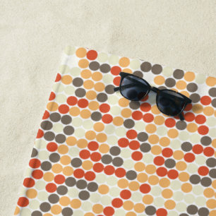 Retro dots beach towel