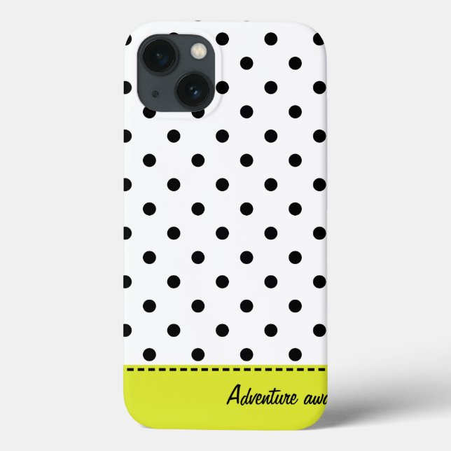 Retro Dots - Black&White iPad Case (Back)