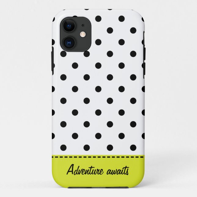 Retro Dots - Black&White iPhone 5/5S Case (Back)