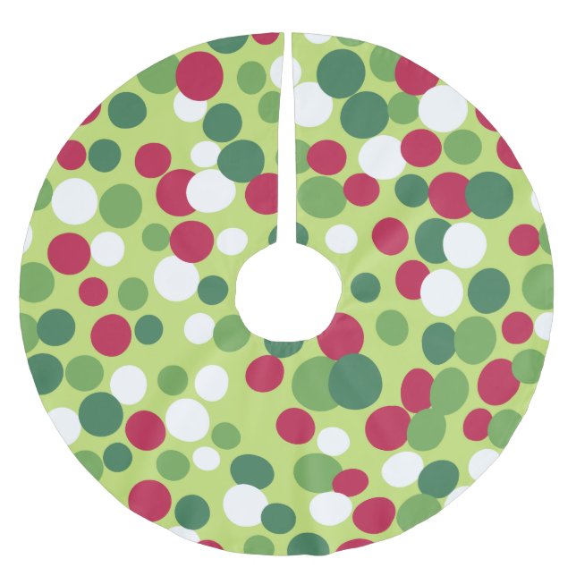 Retro Dots Christmas Tree Skirt (Front)