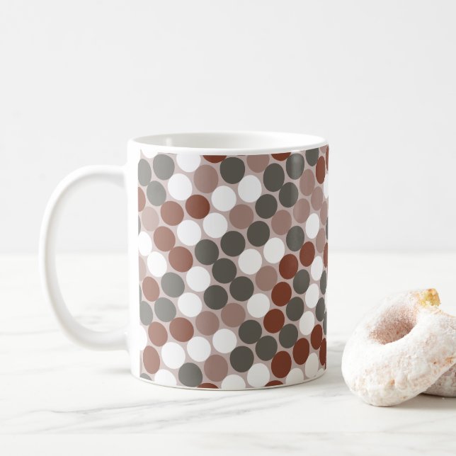 Retro dots coffee mug (With Donut)