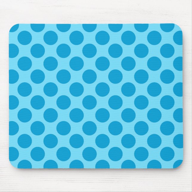 Retro dots - Ocean blue Mouse Pad (Front)