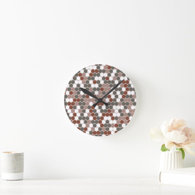 Retro dots round clock (Home)
