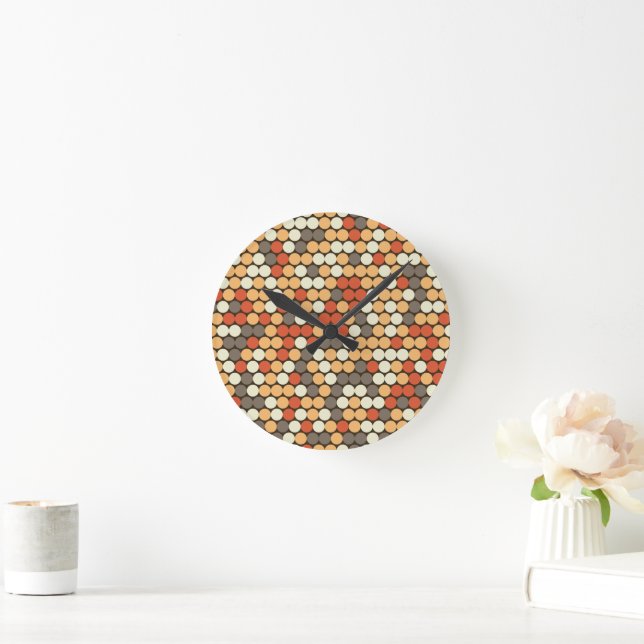 Retro dots round clock (Home)