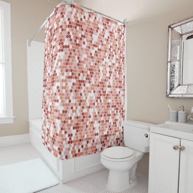 Retro dots Shower Curtain (In Situ)