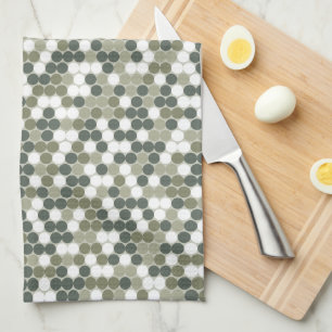Retro dots tea towel