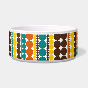Retro Dots Vertical Stripe Pattern