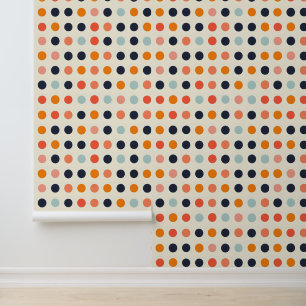 Retro Dotted Pattern Wallpaper