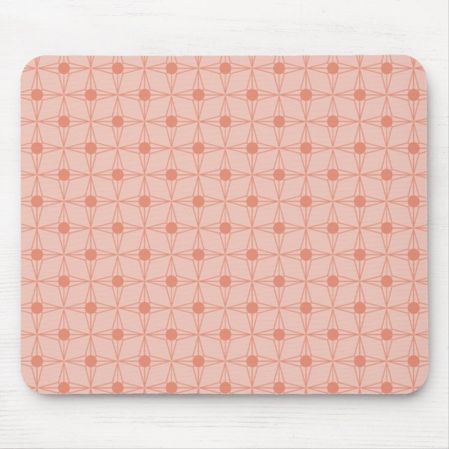 Retro Dotted Star Mousepad, Copper Mouse Pad (Front)