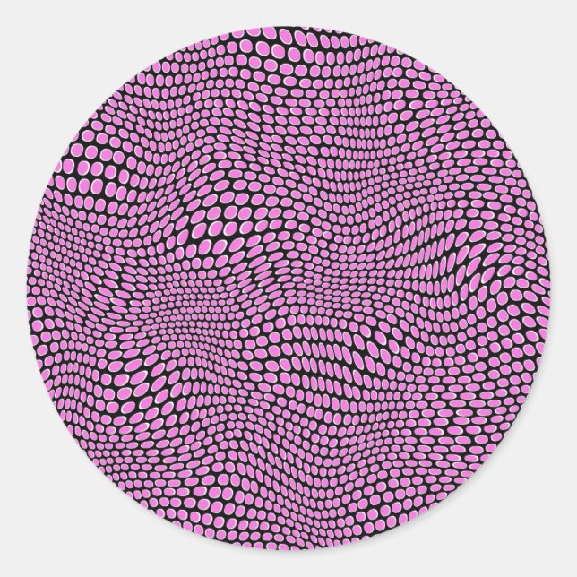 Retro dotty! classic round sticker (Front)