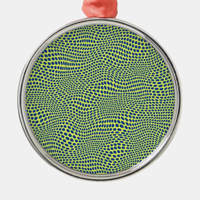 Retro dotty! metal ornament (Front)