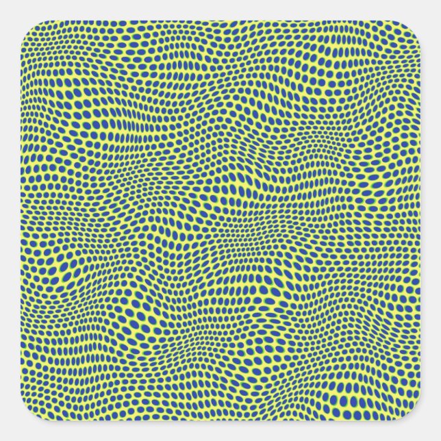 Retro dotty! square sticker (Front)