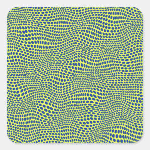 Retro dotty! square sticker