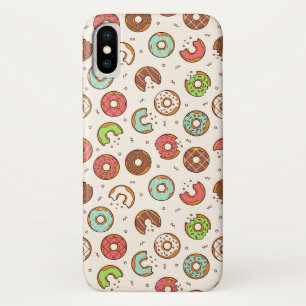 Retro Doughnut Pattern Cute Colourful Style iPhone X Case