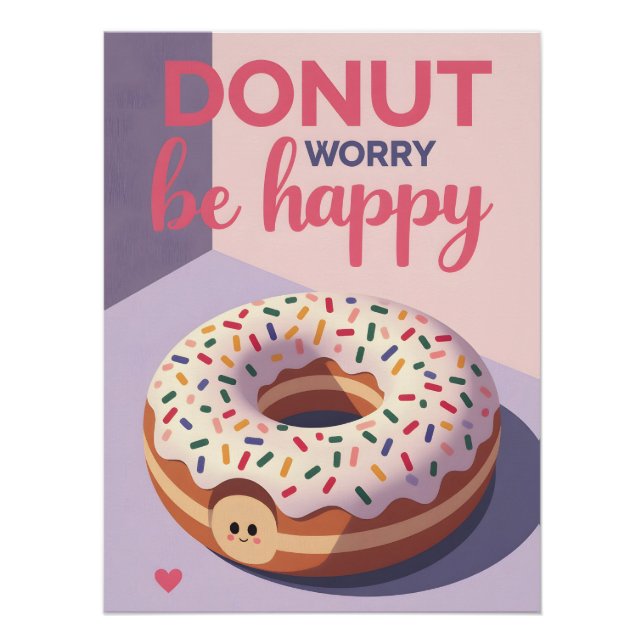 Retro Doughnut Print – Classic Pastry Poster for K (Front)