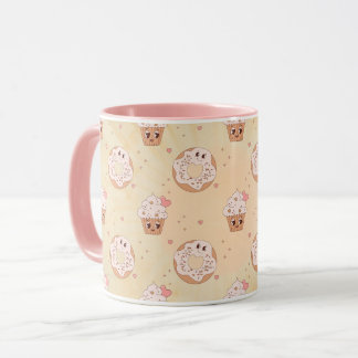 Retro Doughnuts & Cupcakes Pattern Mug