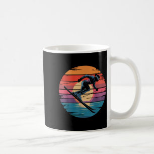 Retro Downhill Skiing Vintage Sunset Sports Gifts Coffee Mug