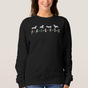 Retro Doxie Weiner Dog Friends Tee Funny Dachshund