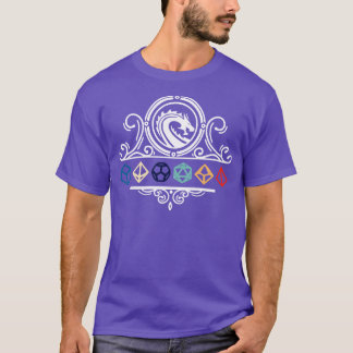 Retro Dragon Dice Crest T-Shirt