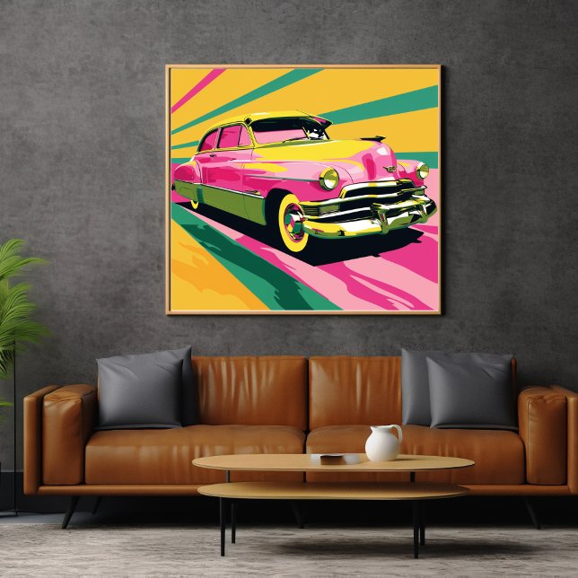 Retro Drawing of Old car Poster (Creator Uploaded)