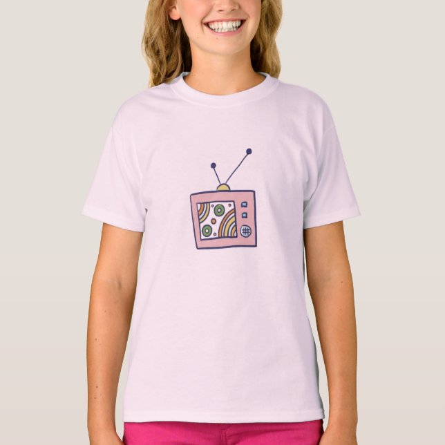 Retro Dreamland Cute Vintage TV Art T-Shirt (Front)