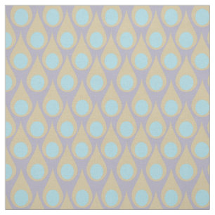 Retro Droplets in Violet and Aqua Fabric