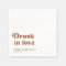 Retro Drunk In Love Personalised Napkins